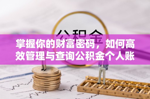 三都掌握你的财富密码，如何高效管理与查询公积金个人账户信息